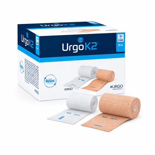 Urgo K2 – Sistema de compresión para tratamiento de úlceras venosas (Variantes de talla)