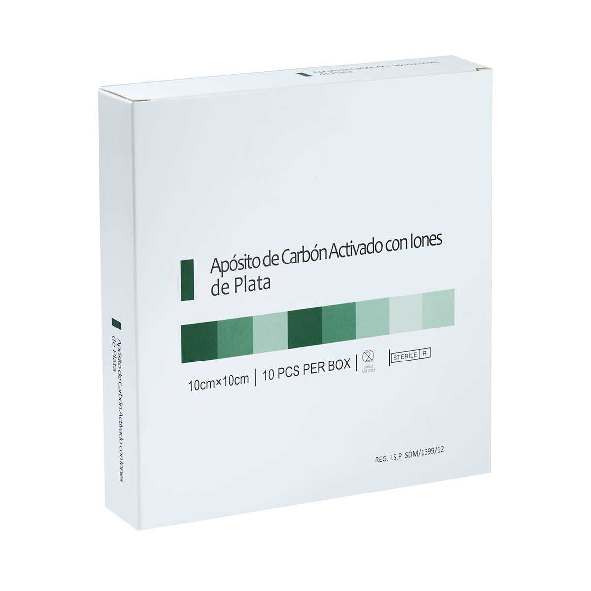 Apósito Carbón activado con plata 10 x 10 cm ( caja 10 unidades) - INDUMEDICAL