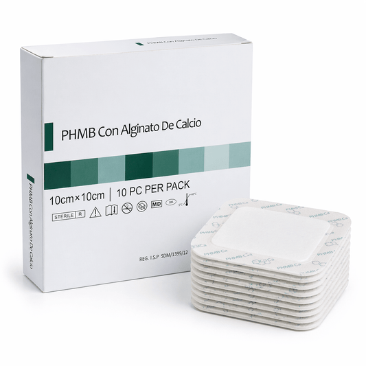 Apósito de Alginato con PHMB 10x10 cm (Caja 10 unidades) - INDUMEDICAL