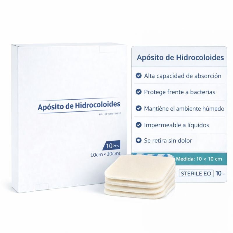 Apósito de Hidrocoloides 10 x 10 cm ( caja 10 unidades) - INDUMEDICAL
