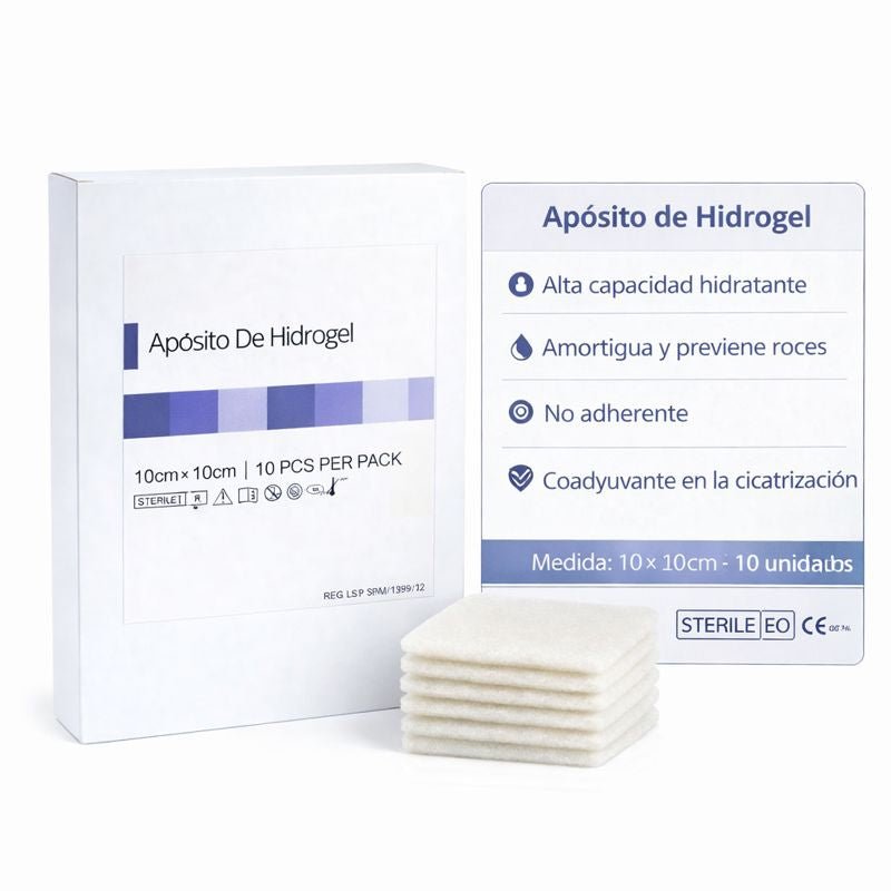 Apósito de Hidrogel 10 x 10cm ( caja 10 unidades ) - INDUMEDICAL