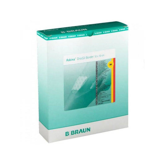 Askina Dressil 10x10 cm – Apósito de espuma con silicona (Caja 10 unidades) - INDUMEDICAL