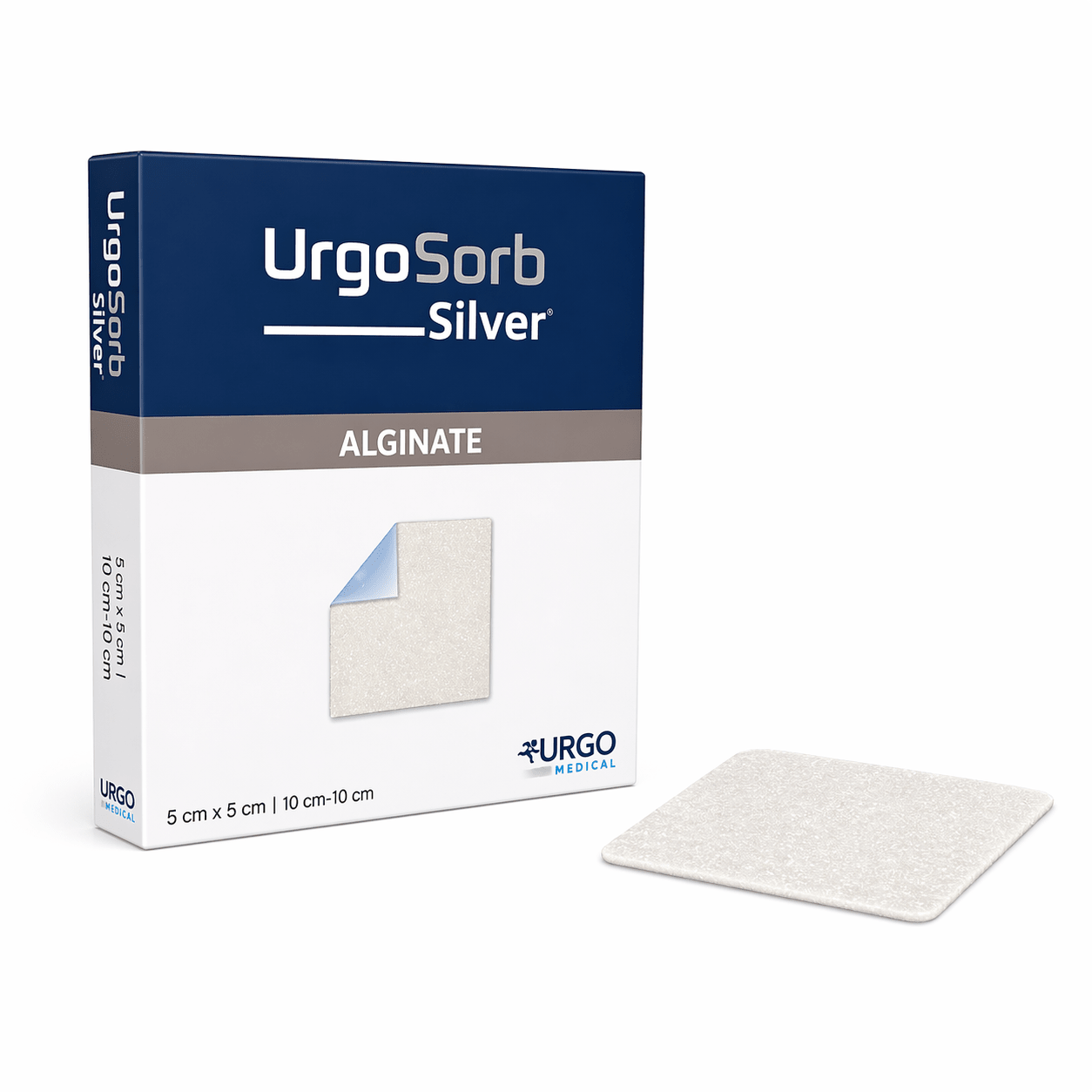 Urgosorb Silver – Apósito con plata de alta absorción (Caja 10 unidades, variantes de tamaño) - INDUMEDICAL