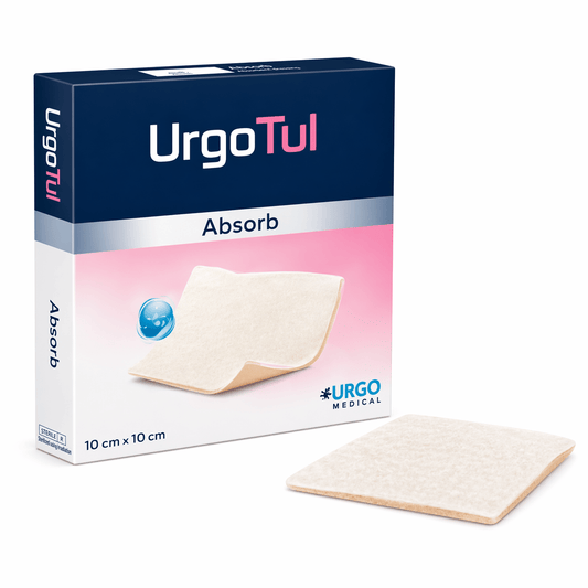 Urgotul Absorb 10x10 cm – Apósito absorbente para heridas (Caja 10 unidades) - INDUMEDICAL